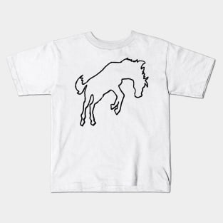 bucking horse outline Kids T-Shirt